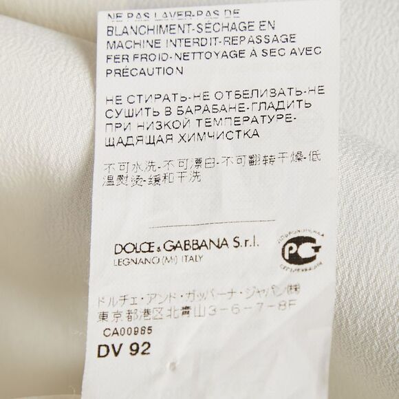 Dolce & Gabbana Napoli White Polka Dots Print Organza Shift Short Dress S - Picture 6 of 7